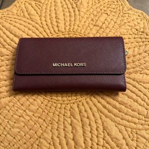 Michael Kors Wallet- Burgundy